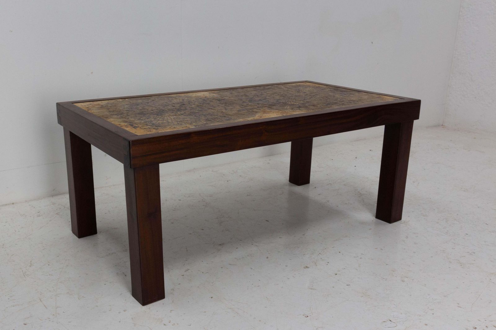 French Coffee Table With Ceramics Signed Jean D'asti Vallauris, 1960 photo Furniture