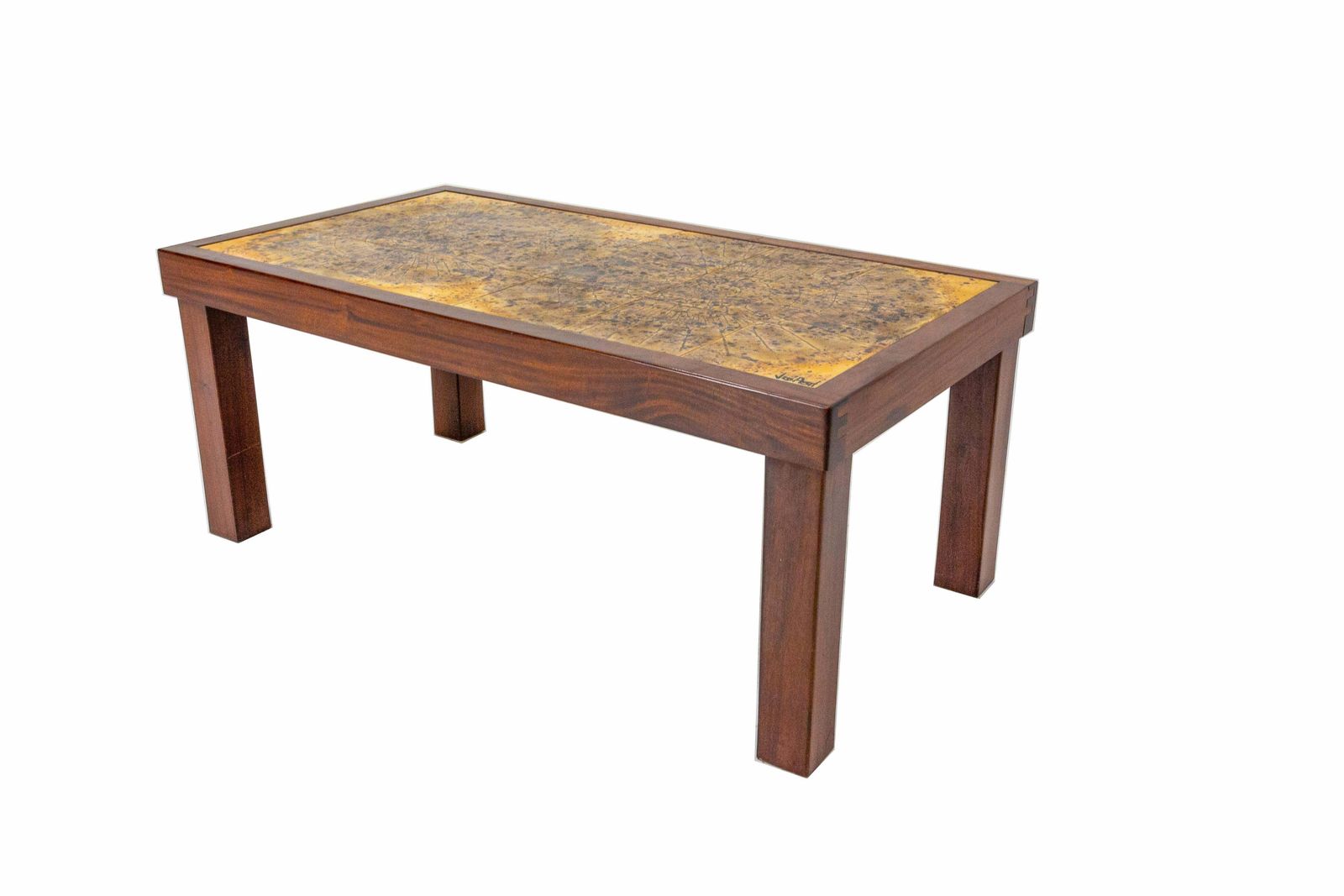 French Coffee Table With Ceramics Signed Jean D'asti Vallauris, 1960 photo buy