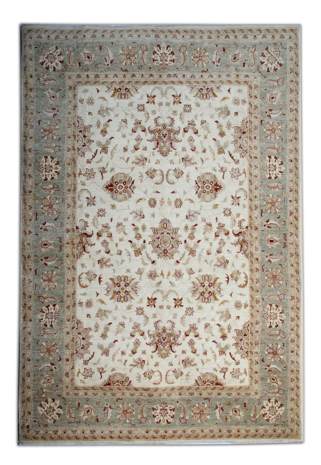 photo furniture Large Ivory Zielger Rug Handwoven Oriental Floral Carpet