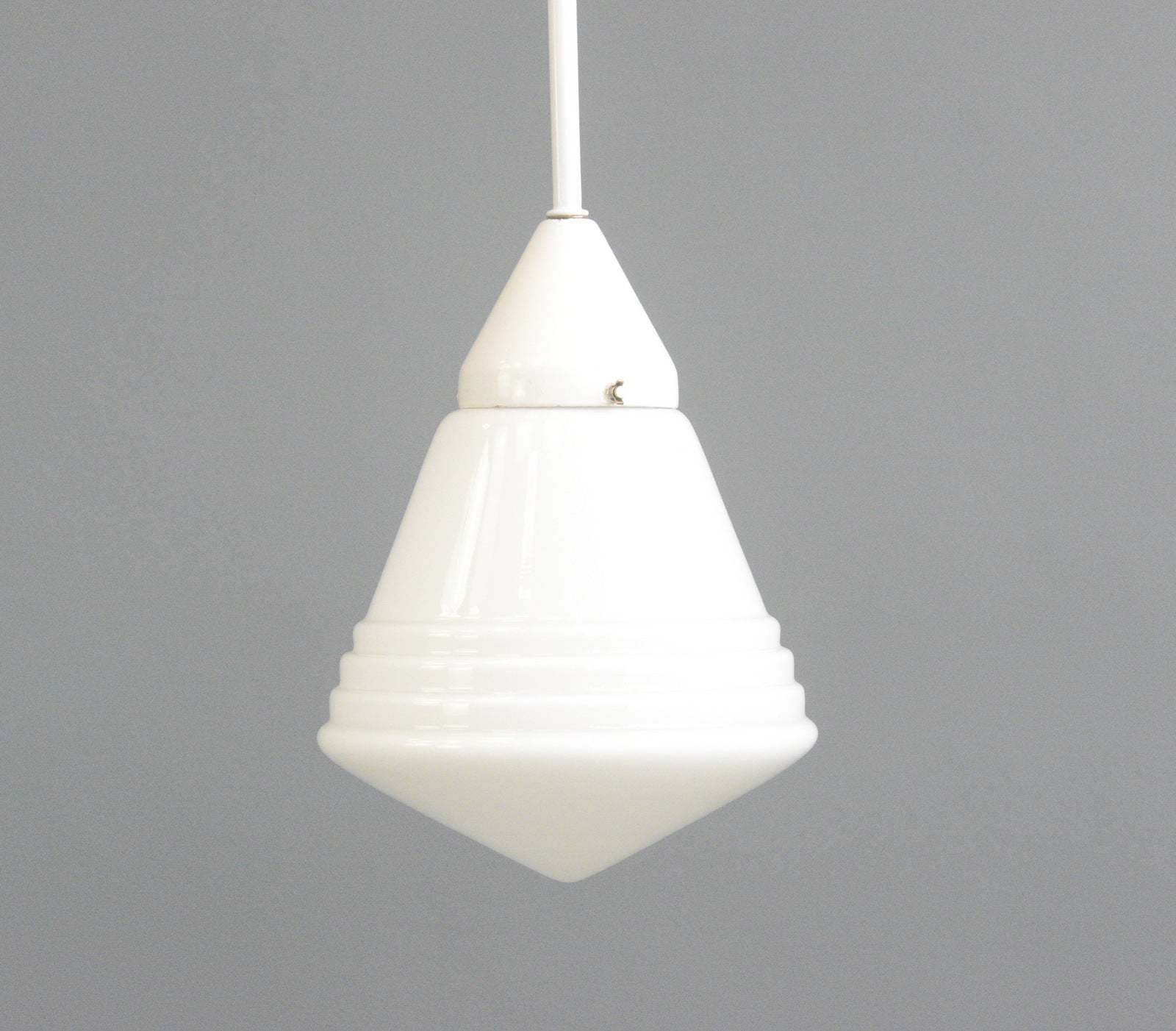 Conical Phillips Opaline Light Circa 1920s photo furniture
