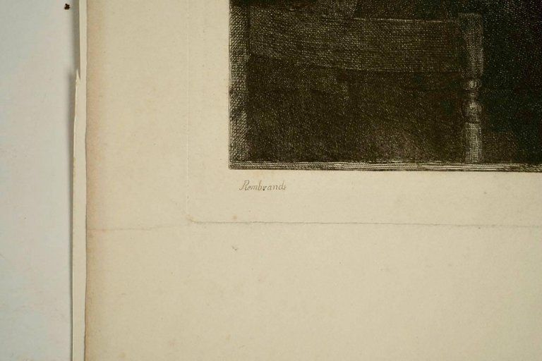 Steel Engraving From The 19th Century Representing A Painting Of Rembrandt photo Art