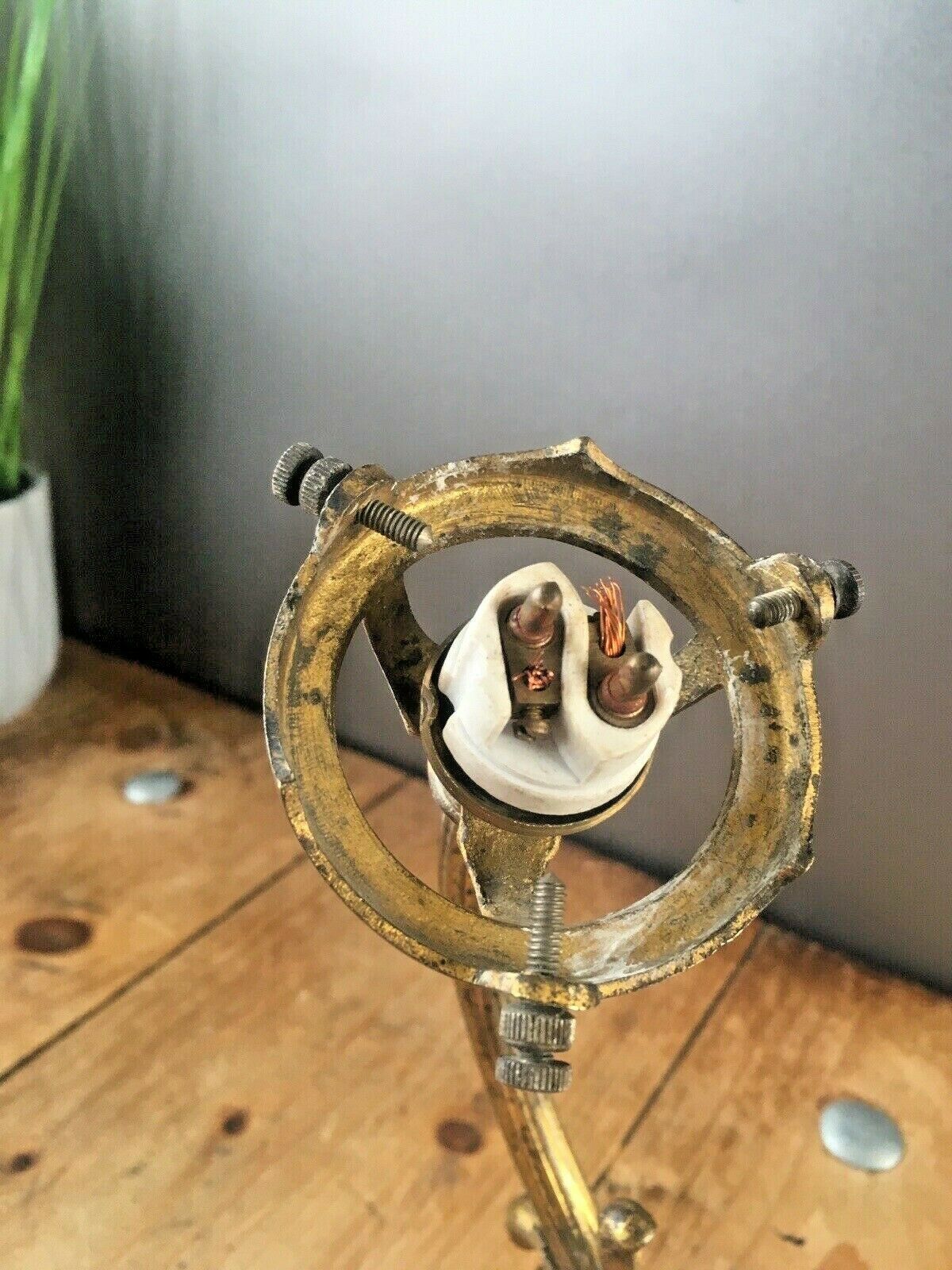 Antique French Gilt Metal Ornate Swing Arm Wall Light Sconce Regency Baroque photo 110.0