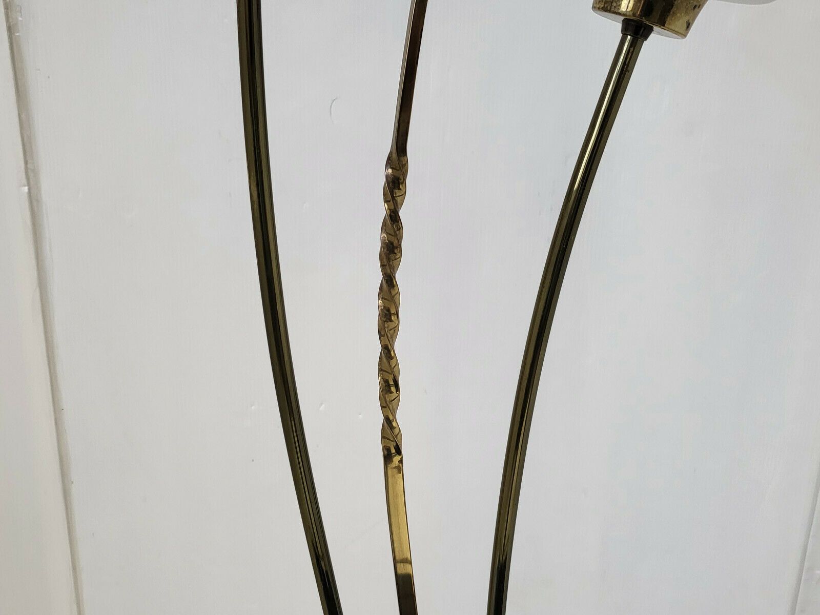 Vintage Vloerlamp 1950 Maison Arlus Messing Goud Plexiglas & Glas Jaren 1950 photo vinterior