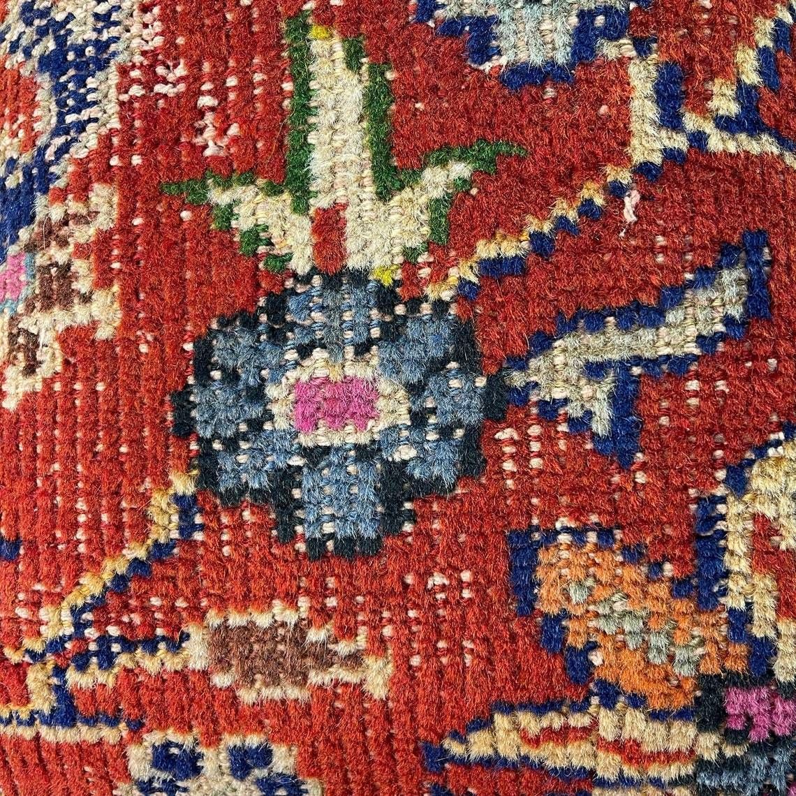 12'' X 20'' Vintage Hand Made Rug Cushion Cover, 30 X 50 Cm Decorative Rug Pillow Cover, Large Vintage Turkish Rug Cushion Cover photo Textiles