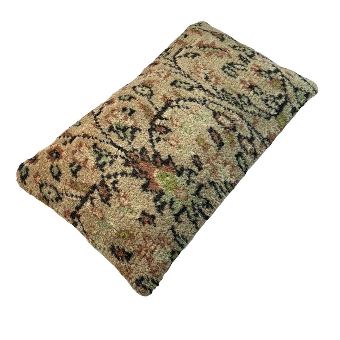 12'' X 20'' Vintage Hand Made Rug Cushion Cover, 30 X 50 Cm Decorative Rug Pillow Cover, Large Vintage Turkish Rug Cushion Cover photo furniture