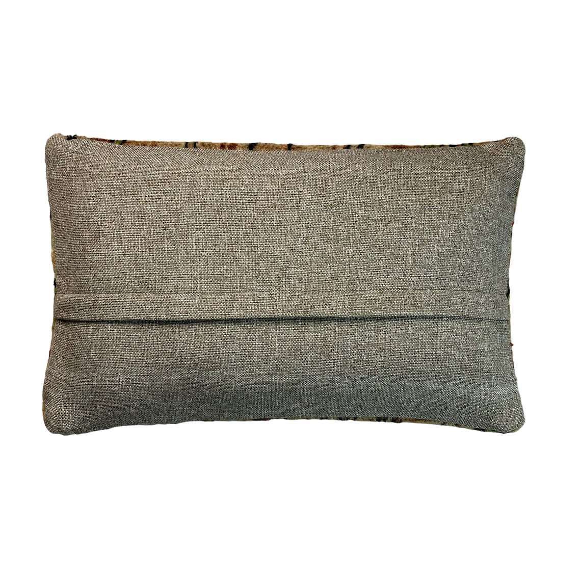 12'' X 20'' Vintage Hand Made Rug Cushion Cover, 30 X 50 Cm Decorative Rug Pillow Cover, Large Vintage Turkish Rug Cushion Cover photo for sale