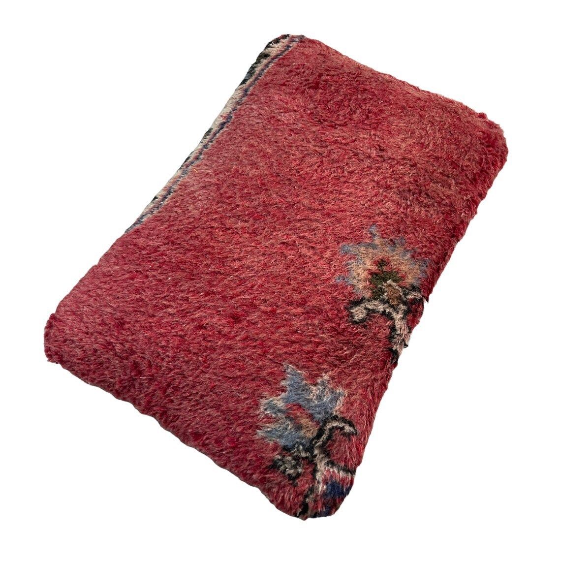 12'' X 20'' Vintage Hand Made Rug Cushion Cover, 30 X 50 Cm Decorative Rug Pillow Cover, Large Vintage Turkish Rug Cushion Cover photo vintage