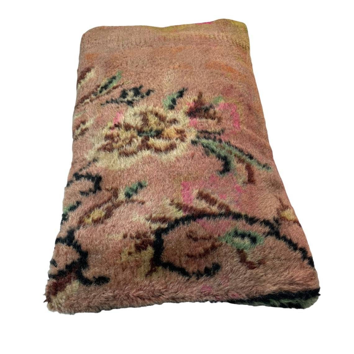 12'' X 20'' Vintage Hand Made Rug Cushion Cover, 30 X 50 Cm Decorative Rug Pillow Cover, Large Vintage Turkish Rug Cushion Cover photo 70.0