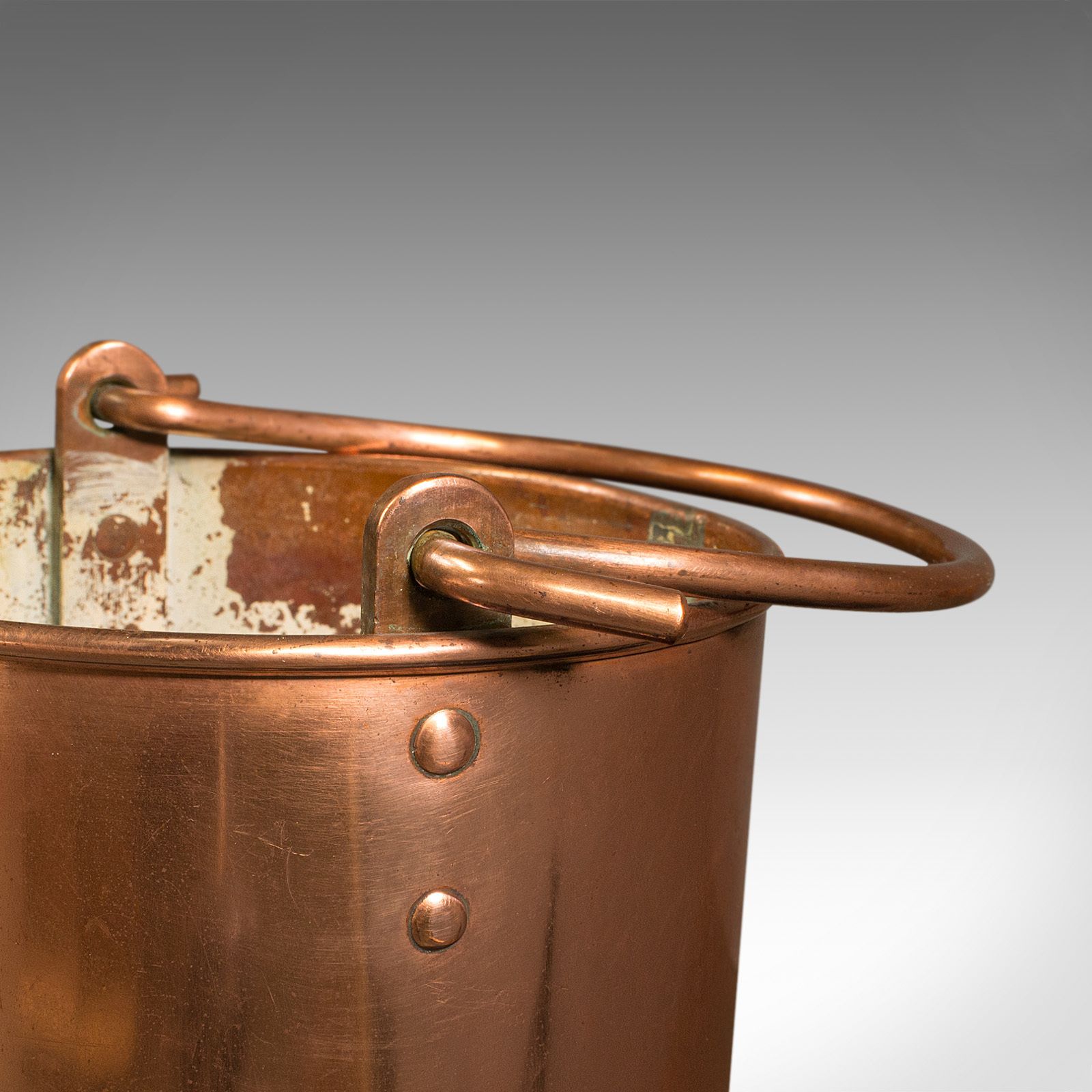 Pair Of Antique Hall Stick Stands, English, Copper, Umbrella Bucket photo for sale
