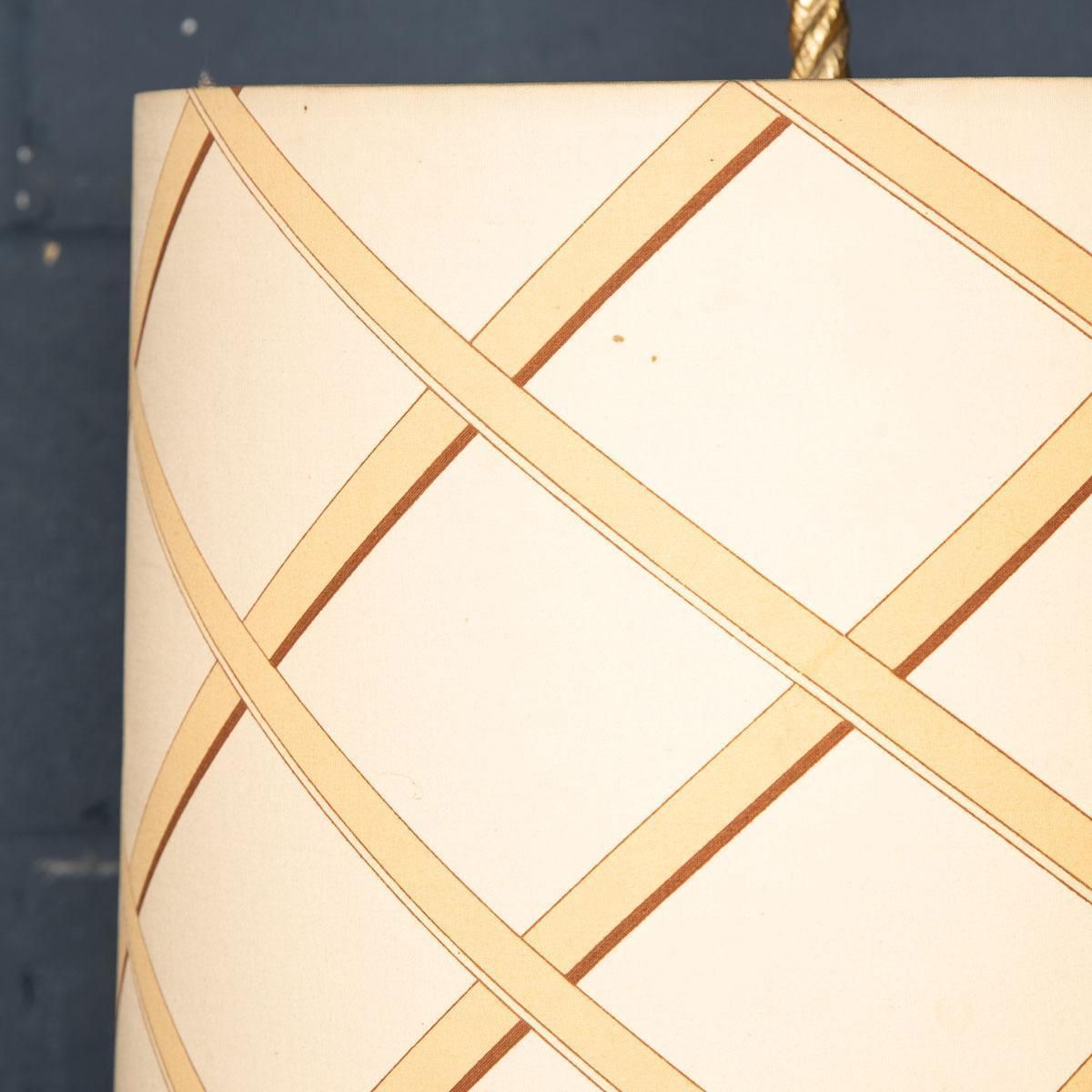 photo for sale 20th Century Large Table Lamp With Original Shade Attributable To Gucci, C.1980
