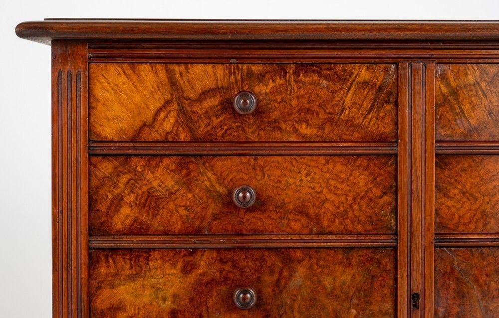 Victorian Antique Cabinet Chest Drawers 1860 photo furniture