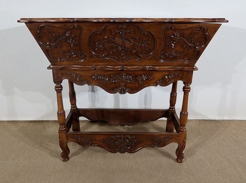 French Provencal Kneader In Solid Walnut, 19th Century photo 2966.4