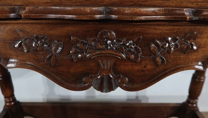 Furniture French Provencal Kneader In Solid Walnut, 19th Century photo
