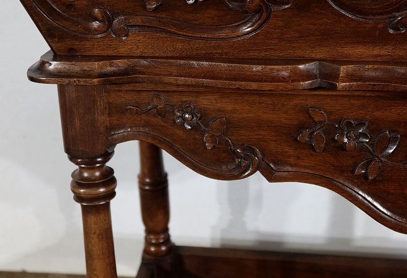 photo vinterior French Provencal Kneader In Solid Walnut, 19th Century