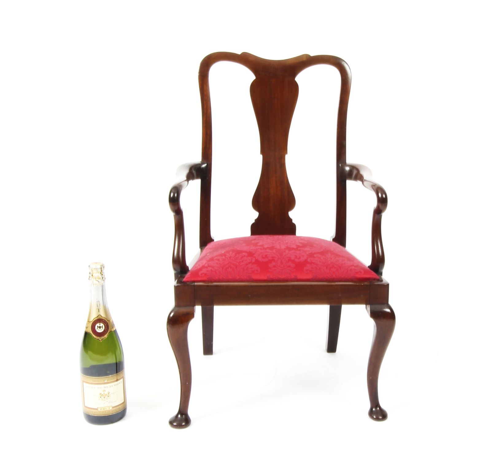 Furniture Antique Queen Anne Revival Mahogany Child's Chair   C1920 photo