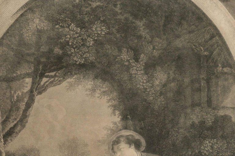 Steel Engraving From The 19th Century “Le Depart Du Courier” photo for sale