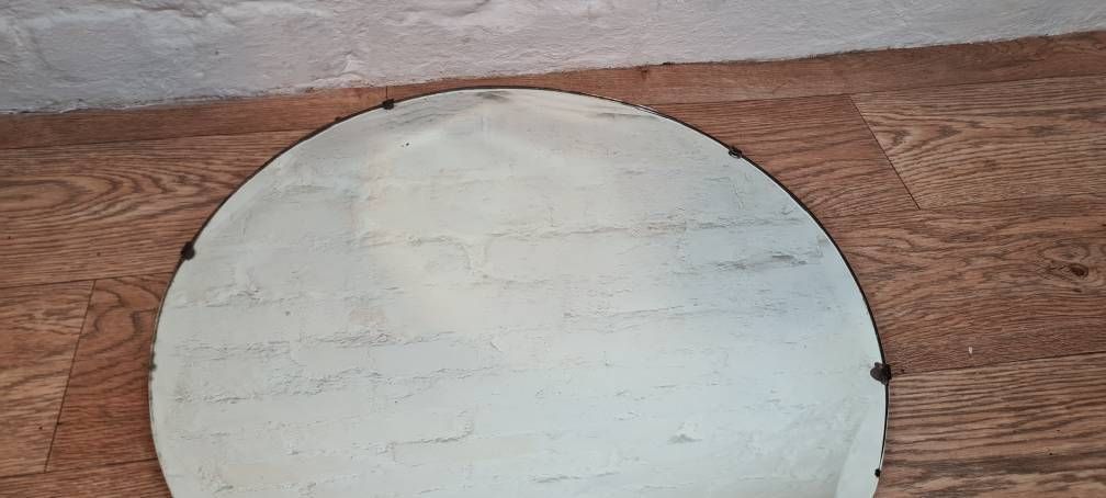 Vintage Art Nouveau Mirror With Bevelled Edges photo Home Decor