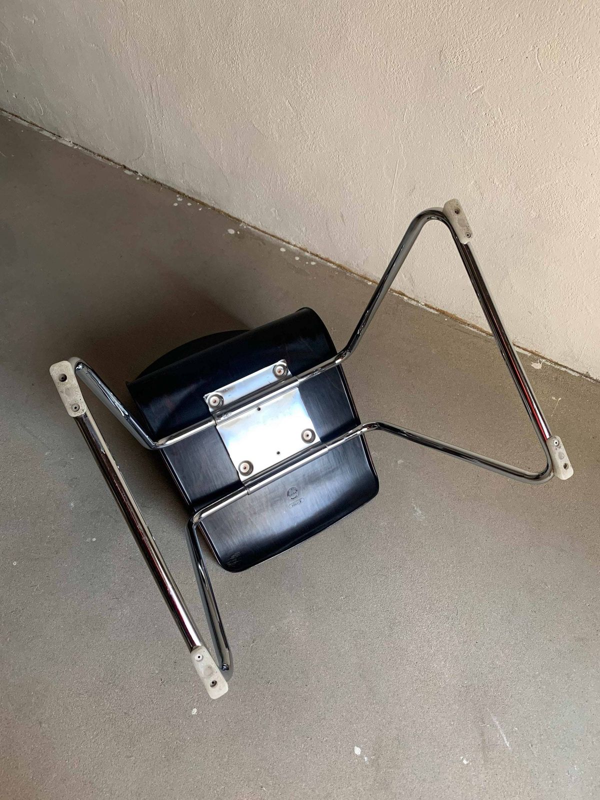 photo furniture 7 Metal Stackable Chairs/Tubular Dining Chair/Pagholtz/West Germany/1960s/Vintage