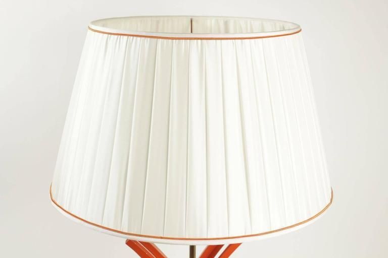 Very Pretty Lamp In Painted Metal And Gold Leaf Base Of Marble From The 1970s photo vintage