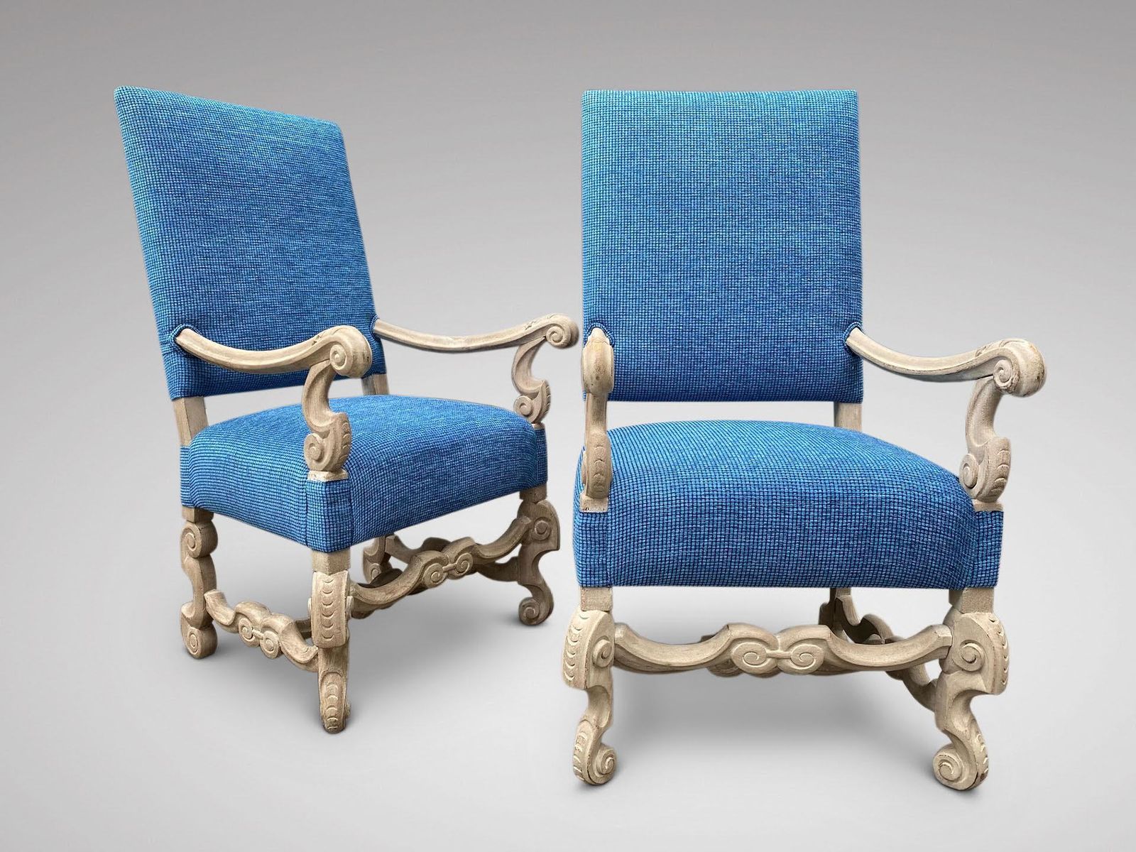 Pair Of 19th C Dutch Carved Armchairs photo for sale