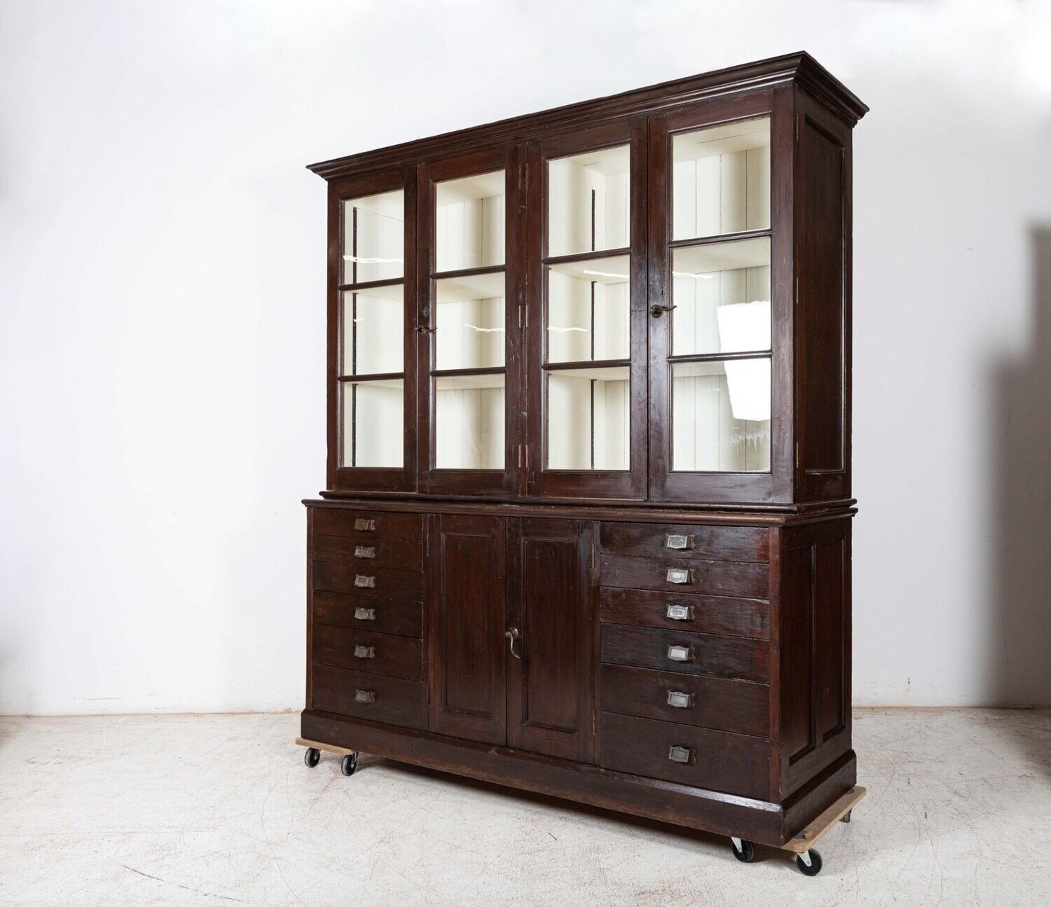 Large 19thc English Specimen Display Cabinet  Bookcase photo for sale