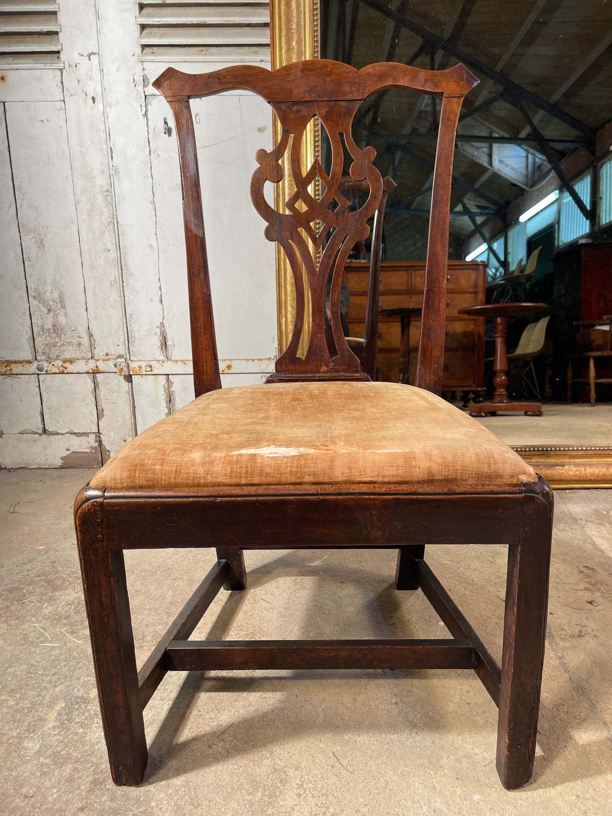 Early Antique Georgian Chippendale Side Chair Circa 1750 photo Furniture