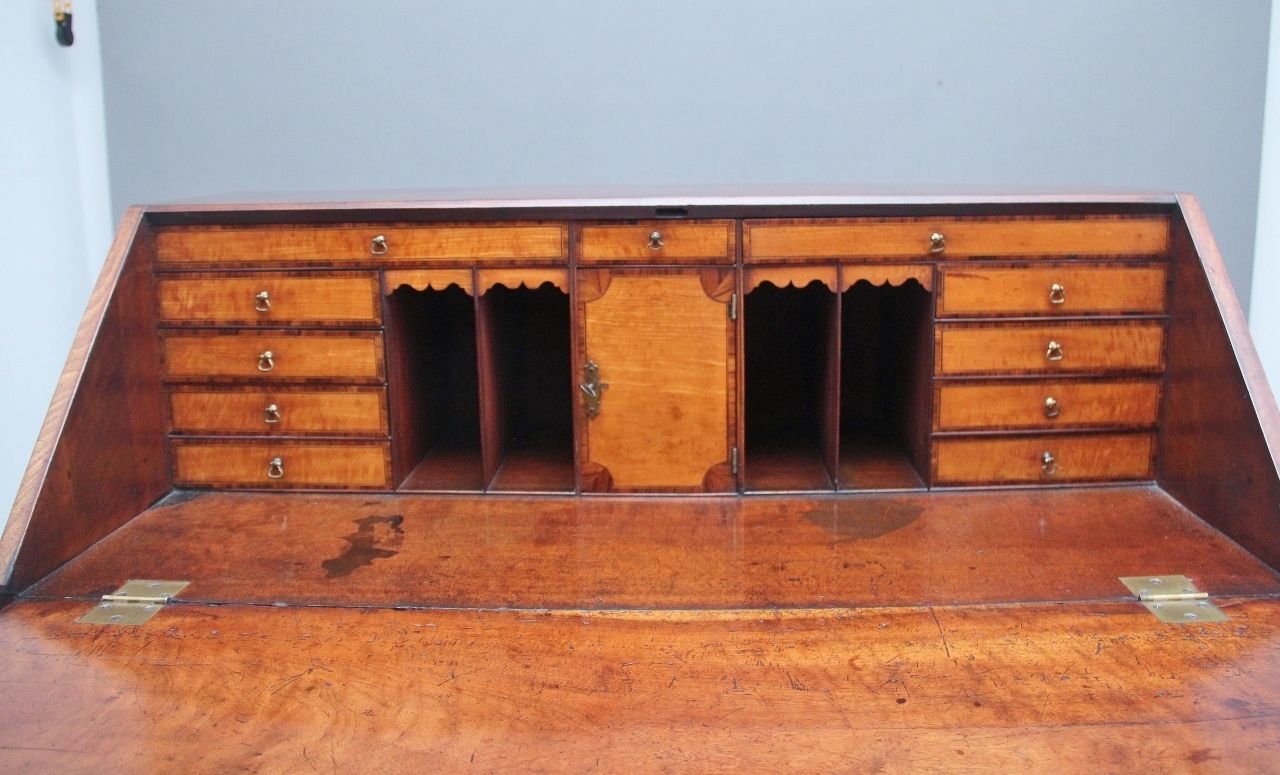 Furniture 18th Century Mahogany Bureau, 1700s photo