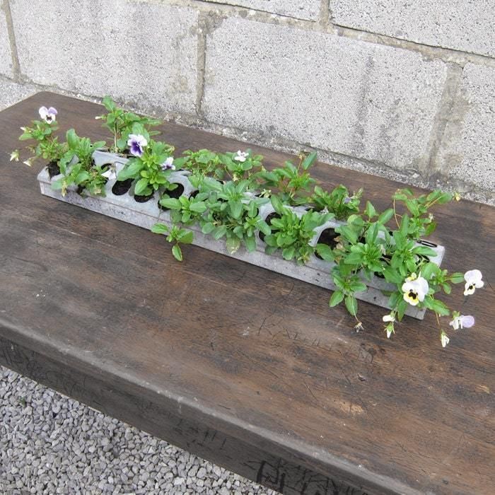 Industrial Garden Planter Flowers Window Metal Pot Plant photo 55.0