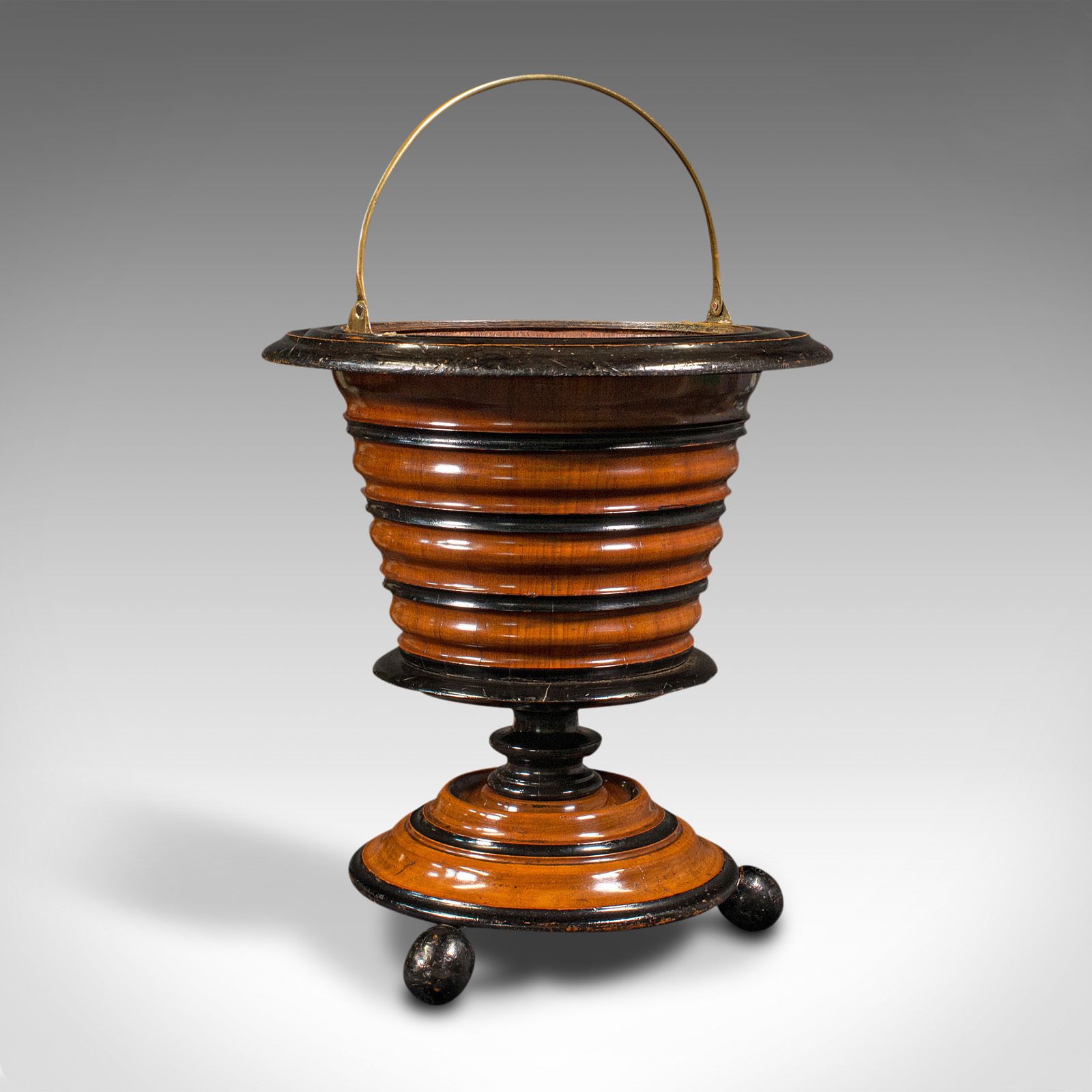 Antique Fireside Store, Dutch, Walnut, Jardiniere, Log Bin, C.1900