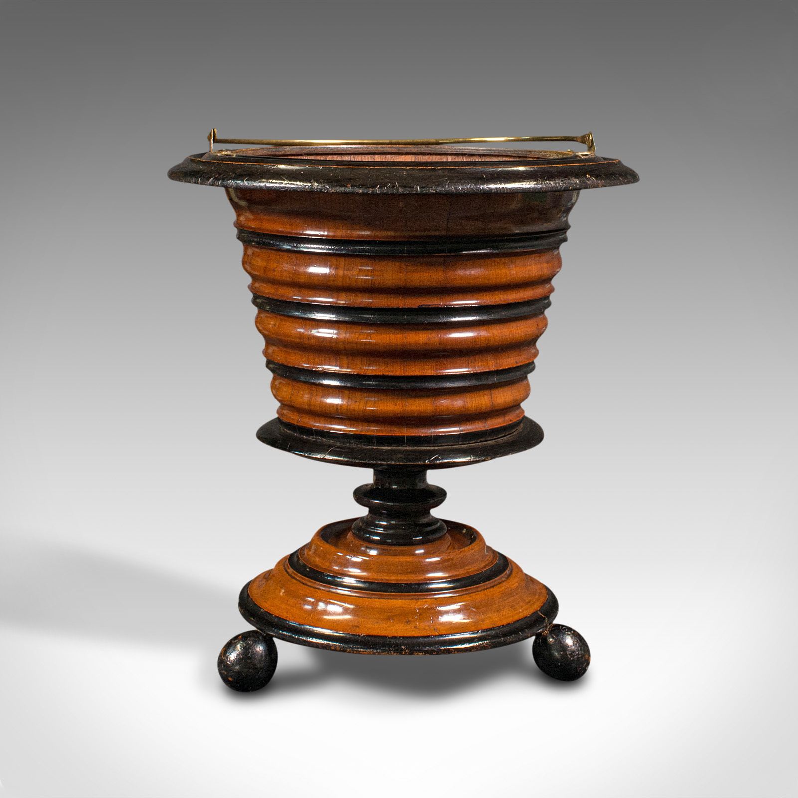 Antique Fireside Store, Dutch, Walnut, Jardiniere, Log Bin, C.1900 photo buy