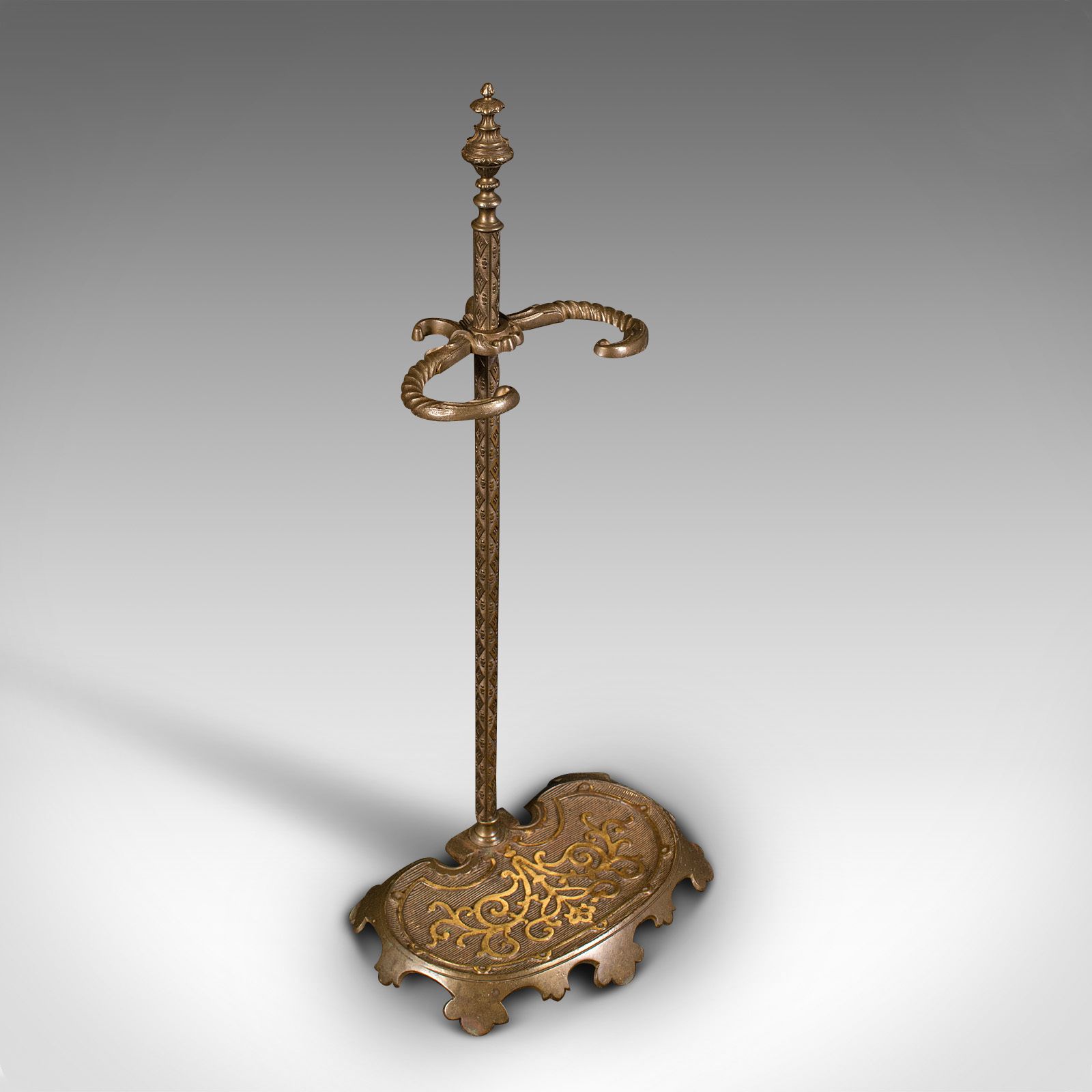 photo for sale Antique Stick Stand, French, Brass, Hall, Umbrella Rack