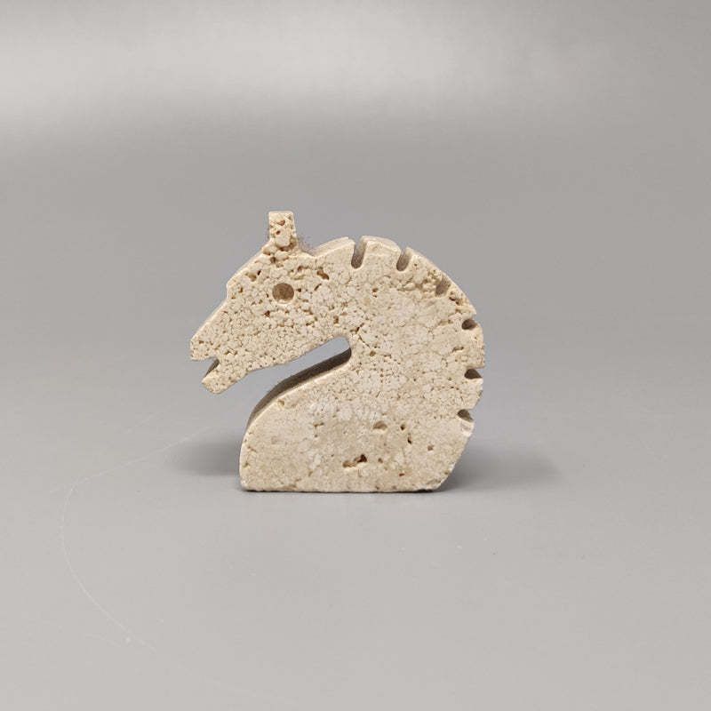 1970s Original Travertine Horse Sculpture By Enzo Mari For F.Lli Mannelli photo for sale