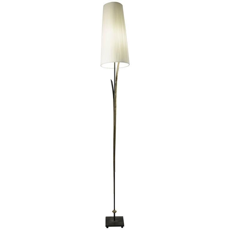 Tall Floor Lamps From The 1980s In Painted Gold Metal