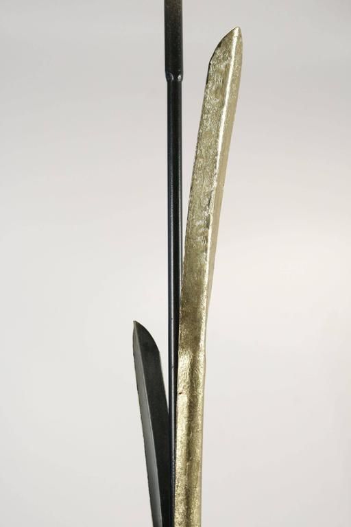 Tall Floor Lamps From The 1980s In Painted Gold Metal photo for sale