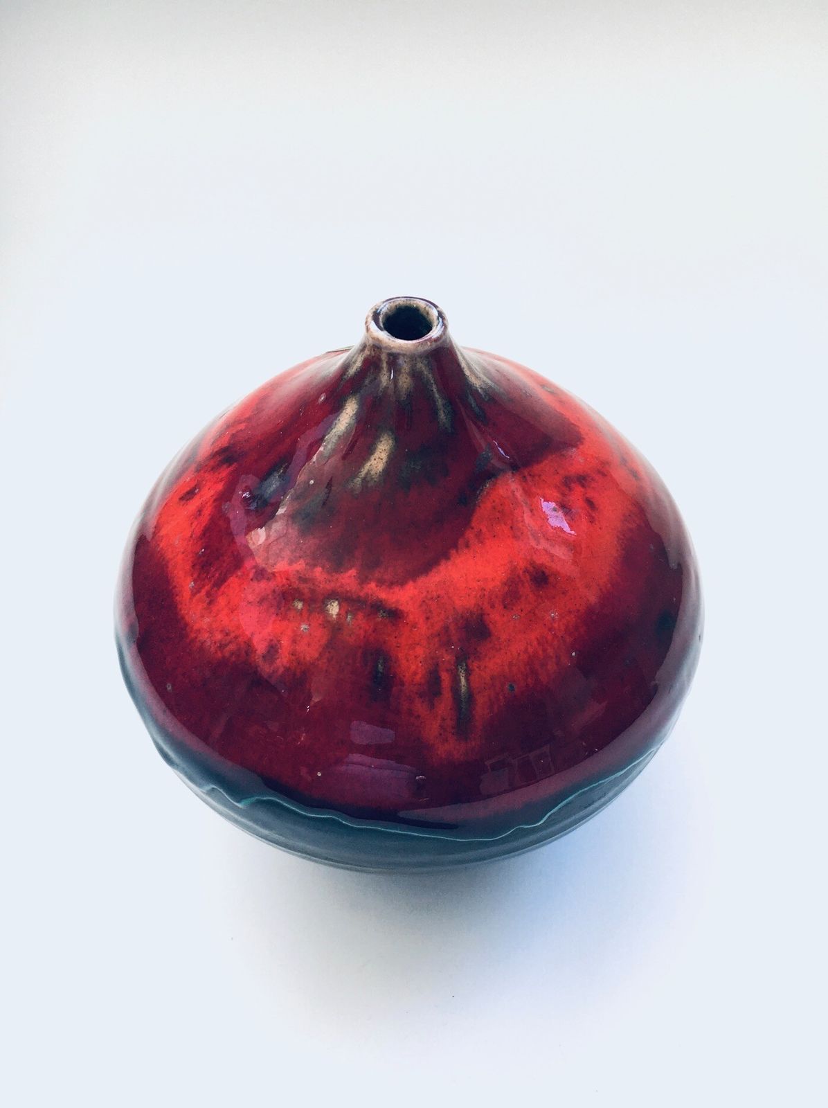 Midcentury Céramiques D'art Signées Rigo Vase, Belgium 1960's photo vinterior