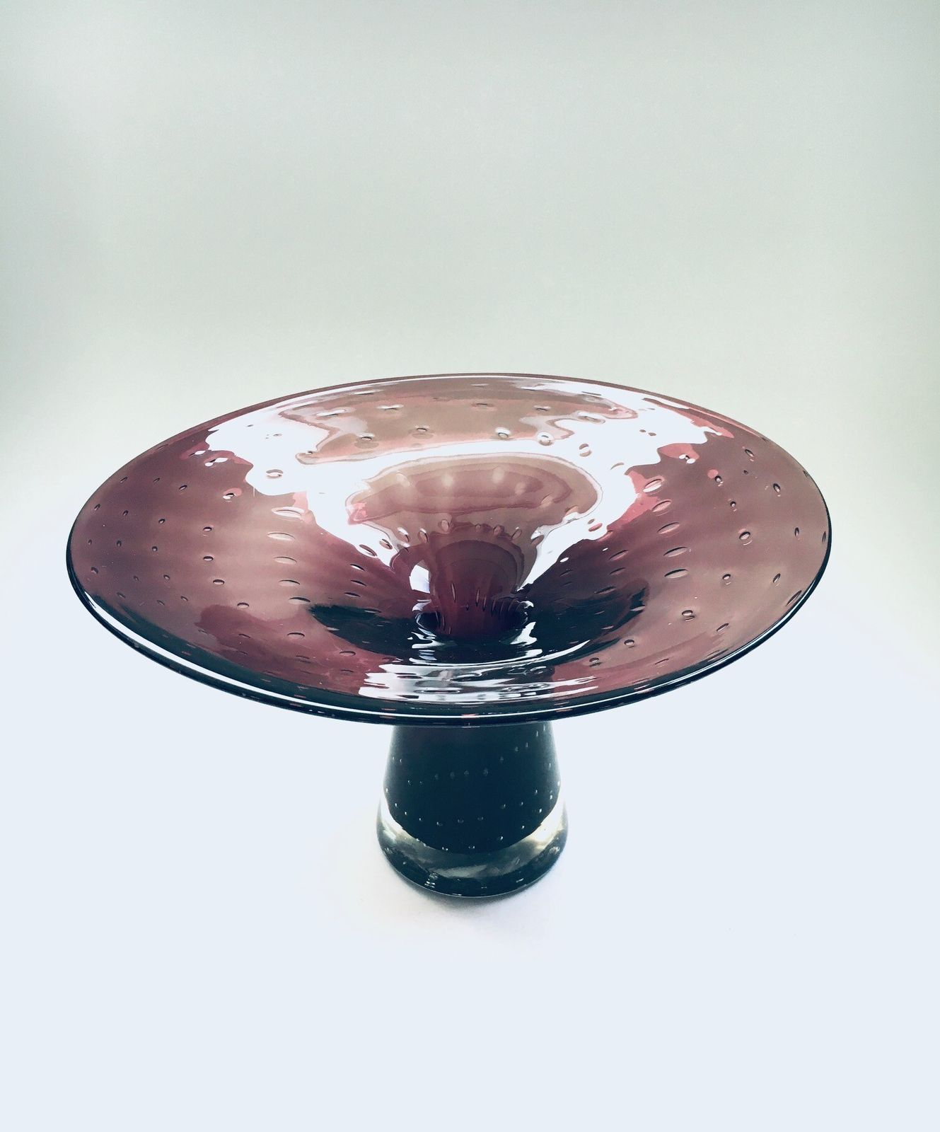 Vintage Murano Kunstglas Bubble Schaal/Vaas, Italië, Ca. Jaren 1970 photo for sale