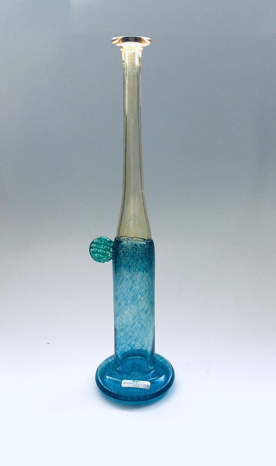 Boda Artist Collection Art Glass Vase By Bertel Vallien For Kosta Boda, Sweden 1980's