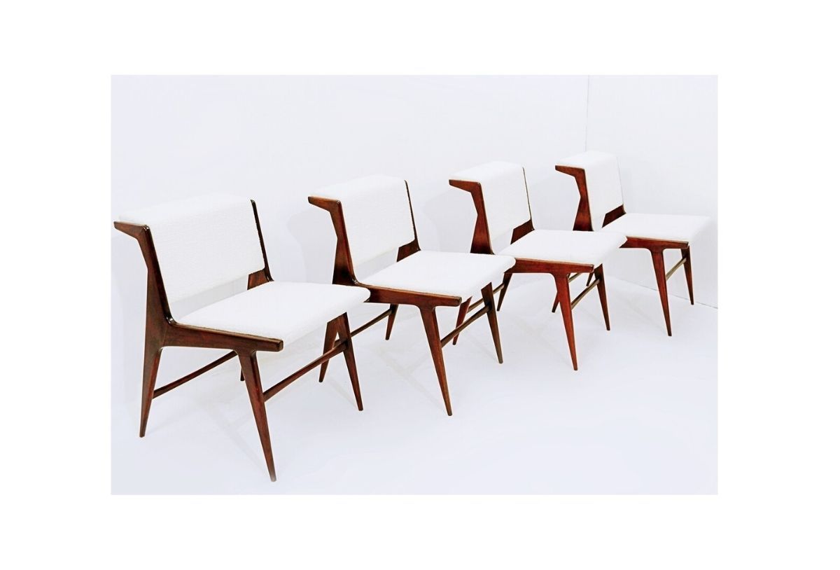 Set Of 4 Mid Century Modern Italian Chairs