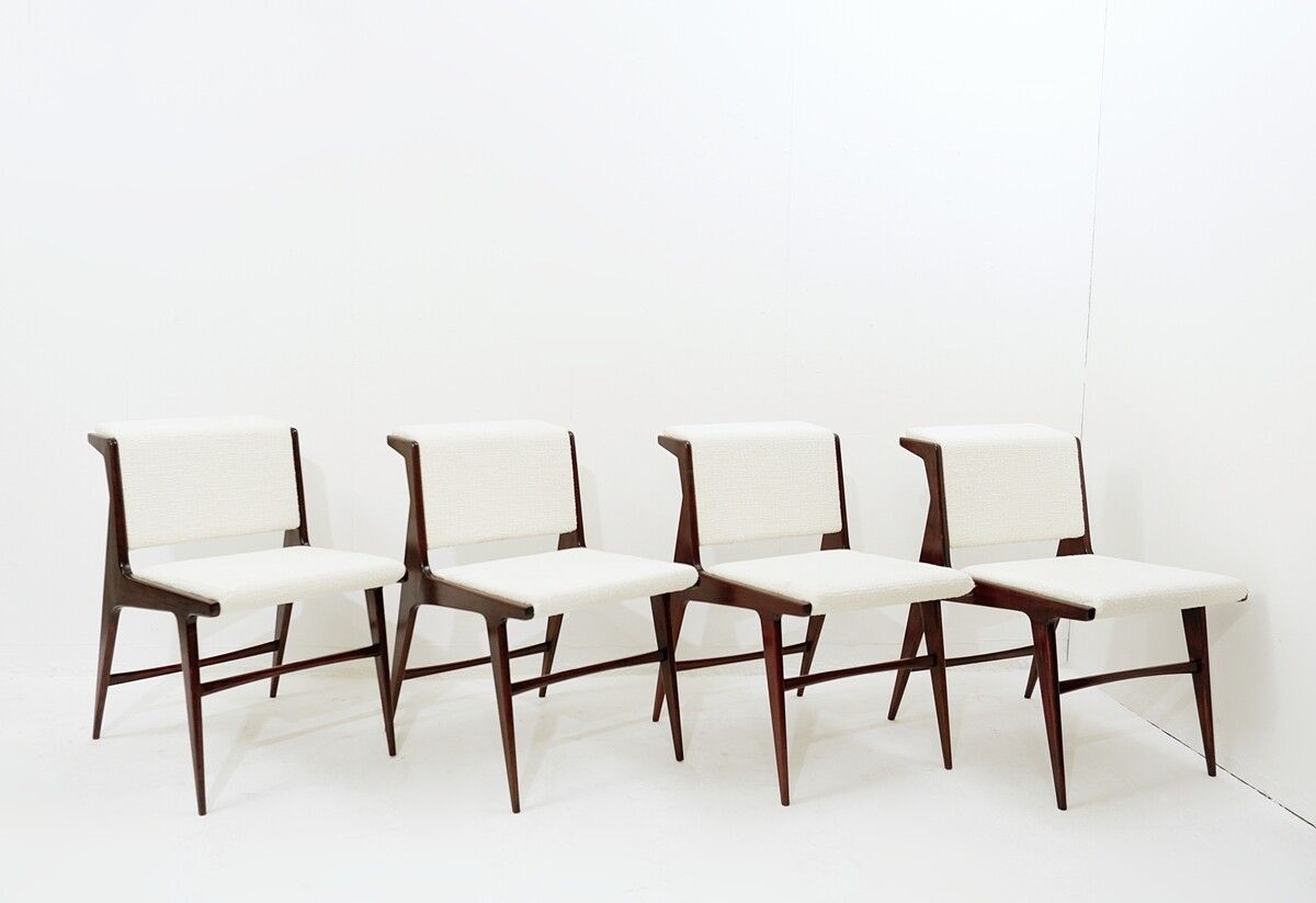 Set Of 4 Mid Century Modern Italian Chairs photo furniture