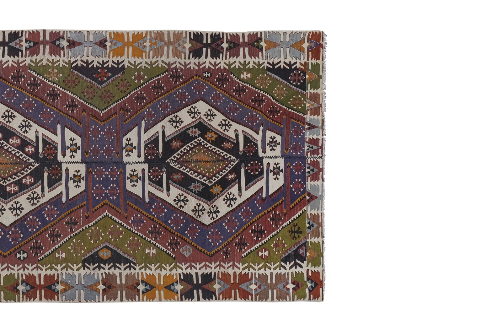 Vintage Pastel Geometric Kilim Rug 4'11'' X 11'11'' photo buy
