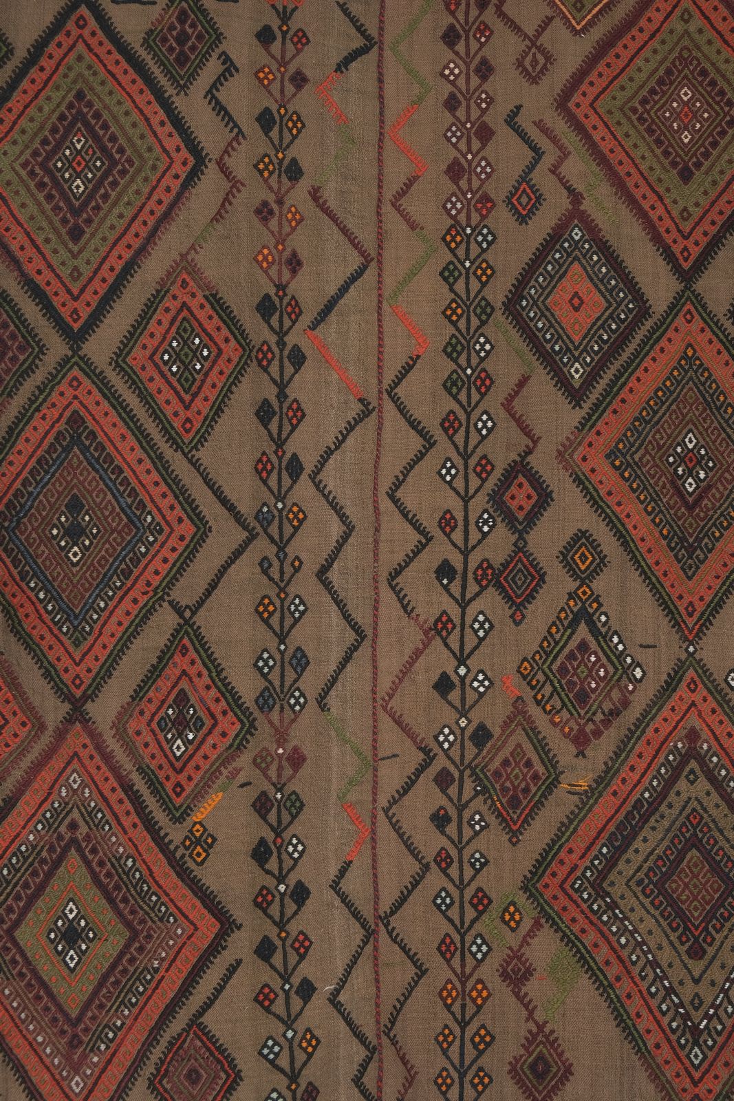 1980s Vintage Turkish Kilim Flat Weave Area Rug 5'3'' X 6'1'' photo vinterior