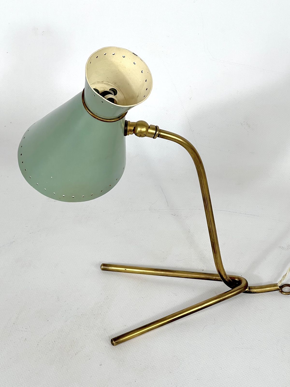 Mid Century Stilnovo Brass Orientable Table Or Wall Lamp From 50s photo Lighting