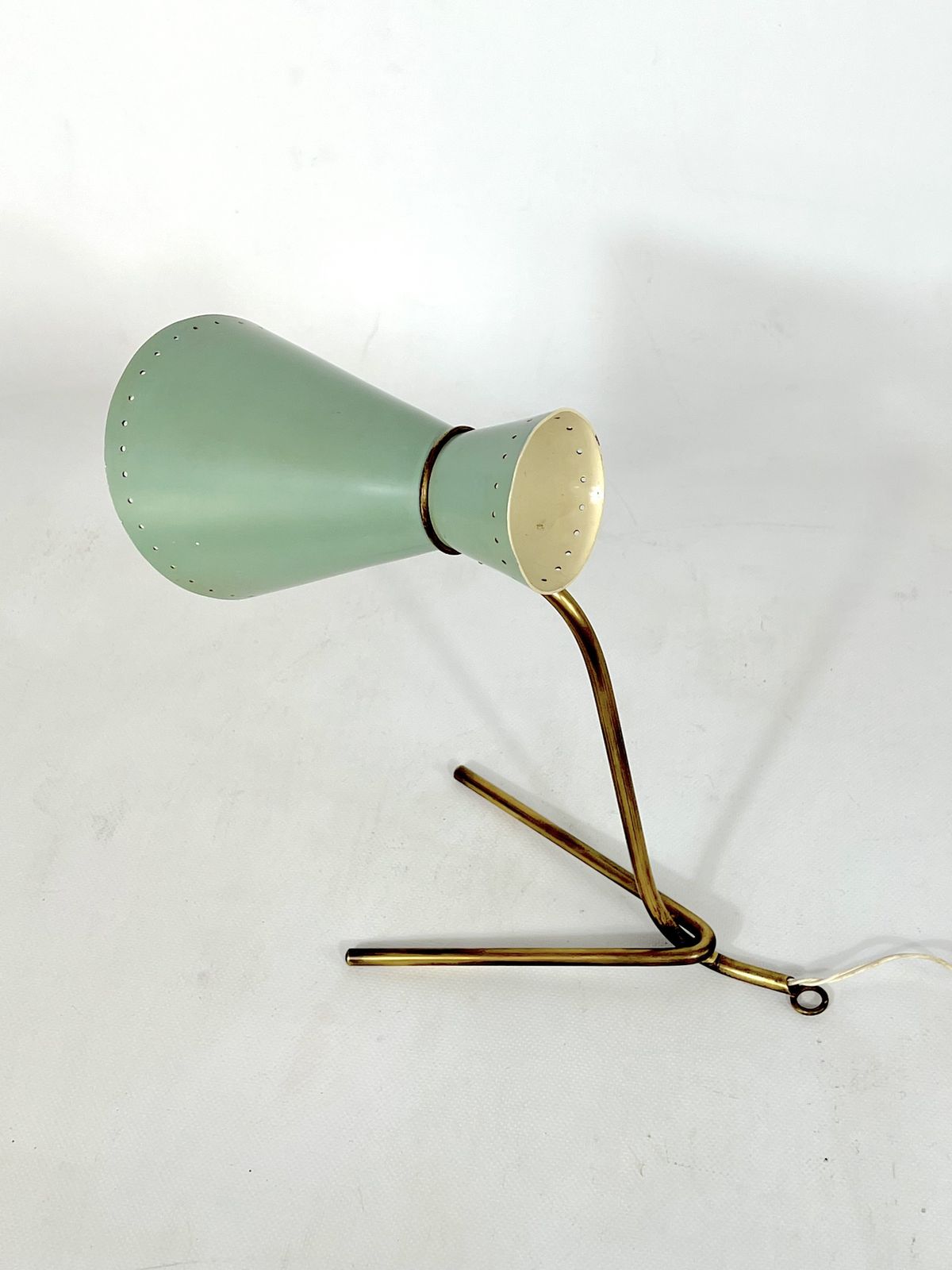 Mid Century Stilnovo Brass Orientable Table Or Wall Lamp From 50s photo vinterior