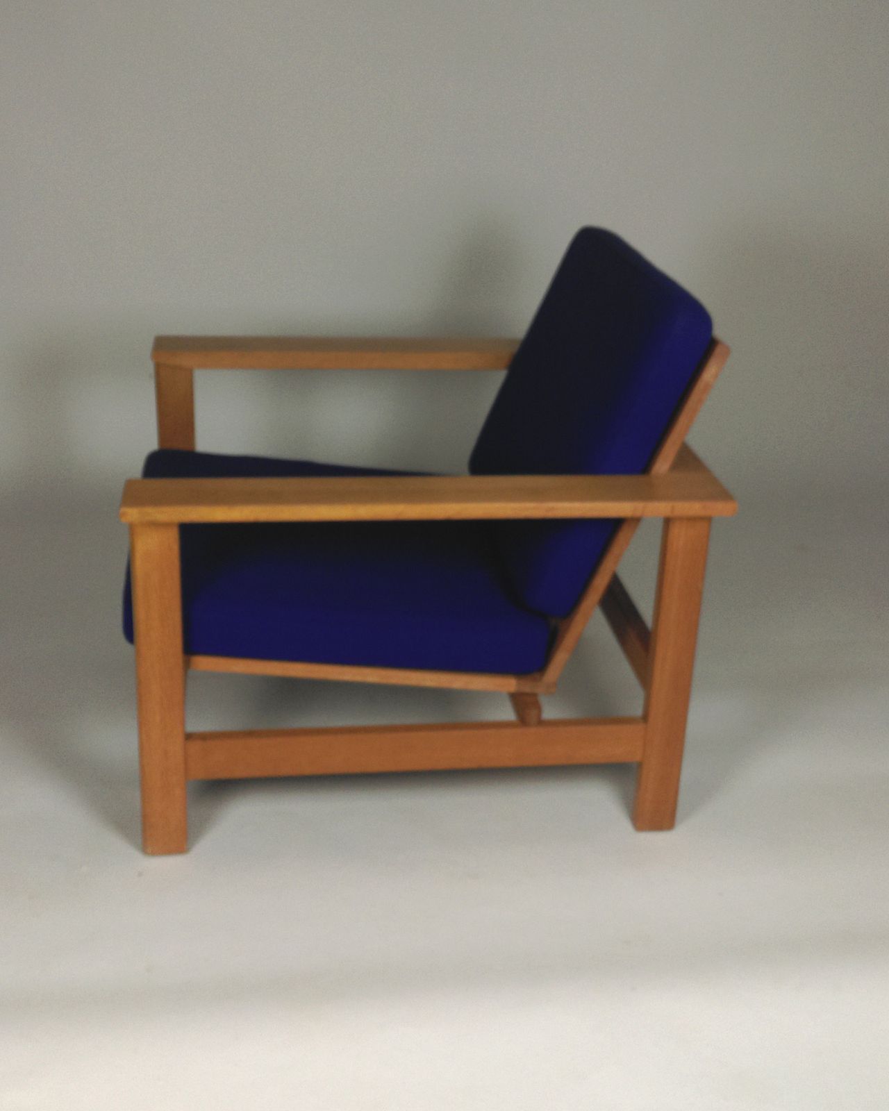 Søren Holst Lounge Chair With Solid Oakwood Frame photo for sale