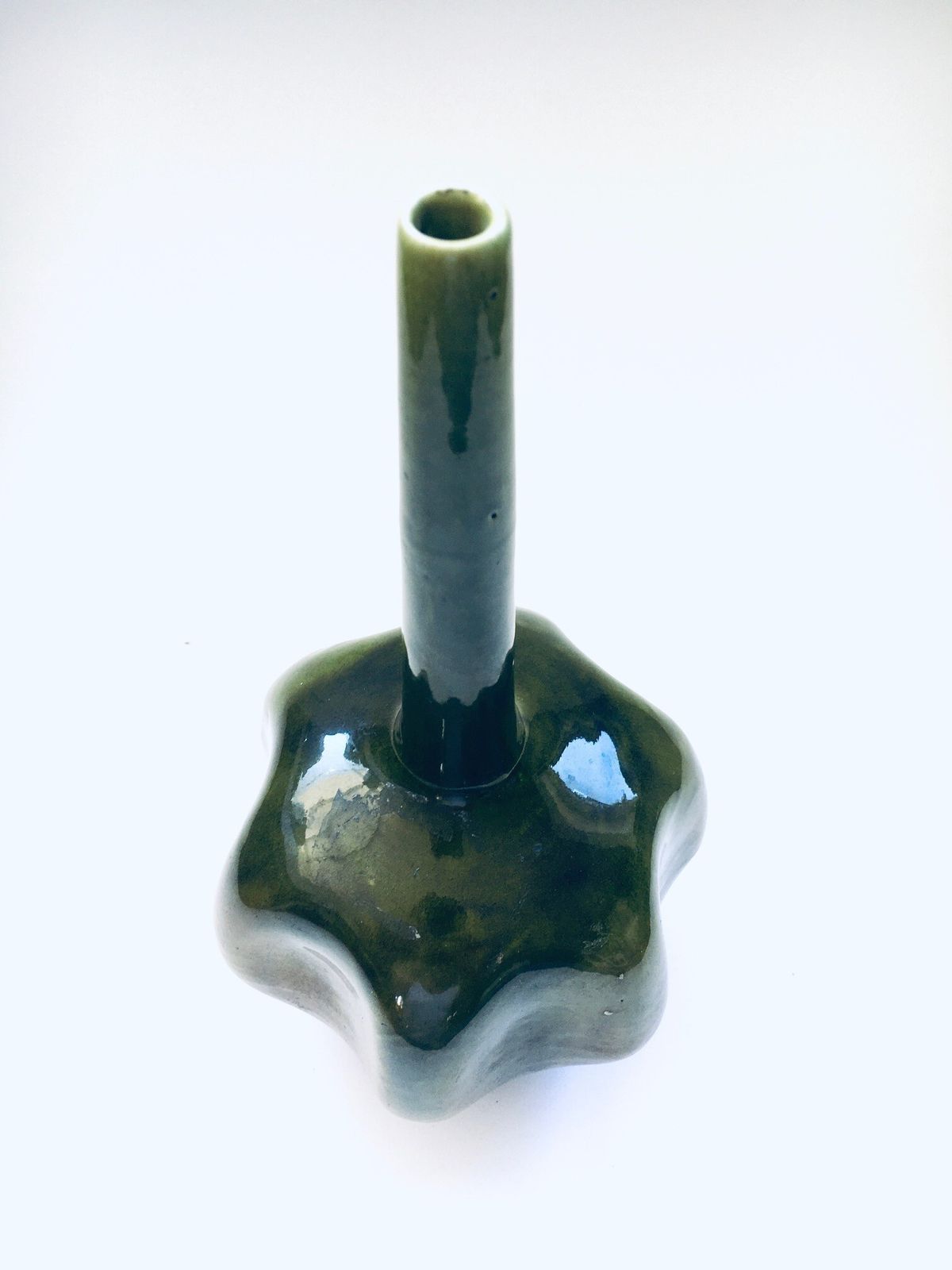 Vintage Art Studio Ceramic Spout Vase England 1960s photo 142.6