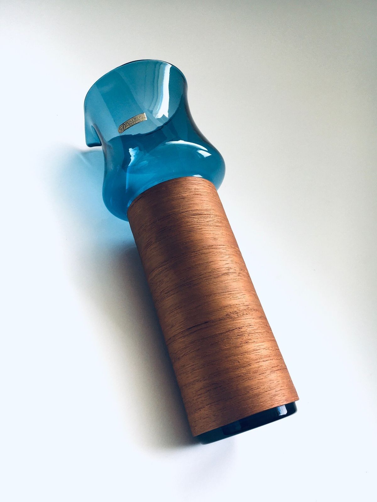 Mid Century Modern Scandinavian Design Glazen Karaf Van Pukeberg, Zweden, Ca. Jaren 1960 photo buy