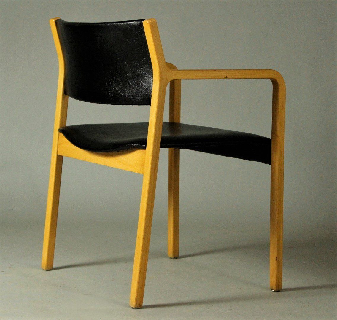 Large Bentwood Armchair By Wilhelm Ritz For Wilkhahn, 1960s photo for sale