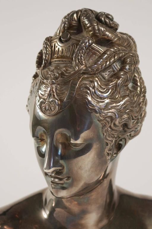 Buste Of Diane In Bronze And Silver, Beginning Of The 20th Century photo for sale