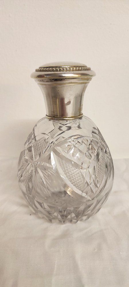 French Cut Glass Toilet Set, 1940s, Set Of 3 photo vinterior