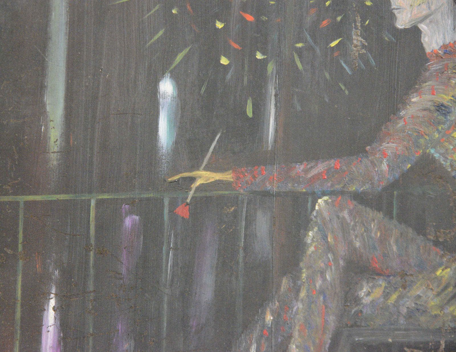 Modernist Oil On Board Paintings Circa 1940s photo vinterior